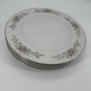 Florenteen Fantasia Dinner Plates 10‎ 1/4 Inch Flowers In Basket Set Of 4